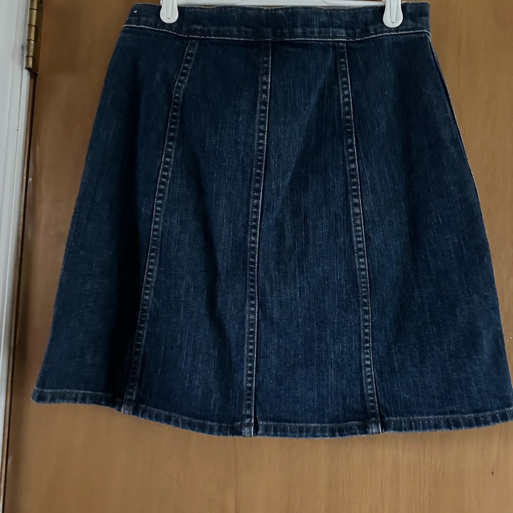 J Crew Denim Skirt. Knee length. 27” - Picture 2 of 3